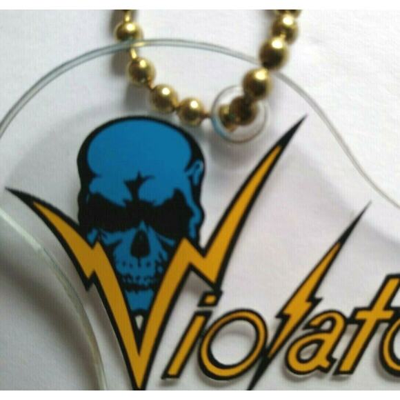 Rollergames Violators Pinball Keychain Roller Derby Sports Team Skull Vintage - Picture 4 of 4